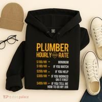 Plumber Hourly Rate Plumber Hoodie thumb 4