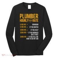 Plumber Hourly Rate Plumber Long Sleeve Shirt thumb 0