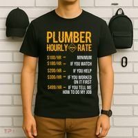 Plumber Hourly Rate Plumber T-Shirt thumb 6