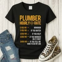 Plumber Hourly Rate Plumber Women's T-Shirt thumb 3