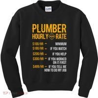Plumber Hourly Rate Plumber Kids Sweatshirt thumb 0