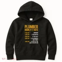 Plumber Hourly Rate Plumber Kids Hoodie thumb 0