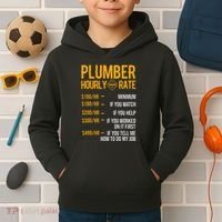 Plumber Hourly Rate Plumber Kids Hoodie thumb 2
