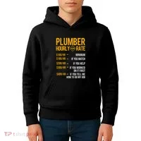 Plumber Hourly Rate Plumber Kids Hoodie thumb 4
