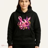 Pink_ Hummingbird Sunflower Breast Cancer Awareness Support Hoodie thumb 5