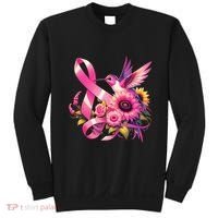 Pink_ Hummingbird Sunflower Breast Cancer Awareness Support Sweatshirt thumb 0