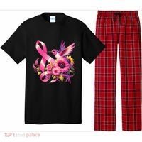 Pink_ Hummingbird Sunflower Breast Cancer Awareness Support Pajama Set thumb 0