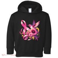 Pink_ Hummingbird Sunflower Breast Cancer Awareness Support Toddler Hoodie thumb 0