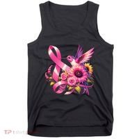 Pink_ Hummingbird Sunflower Breast Cancer Awareness Support Tank Top thumb 0