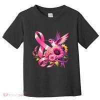 Pink_ Hummingbird Sunflower Breast Cancer Awareness Support Toddler T-Shirt thumb 0