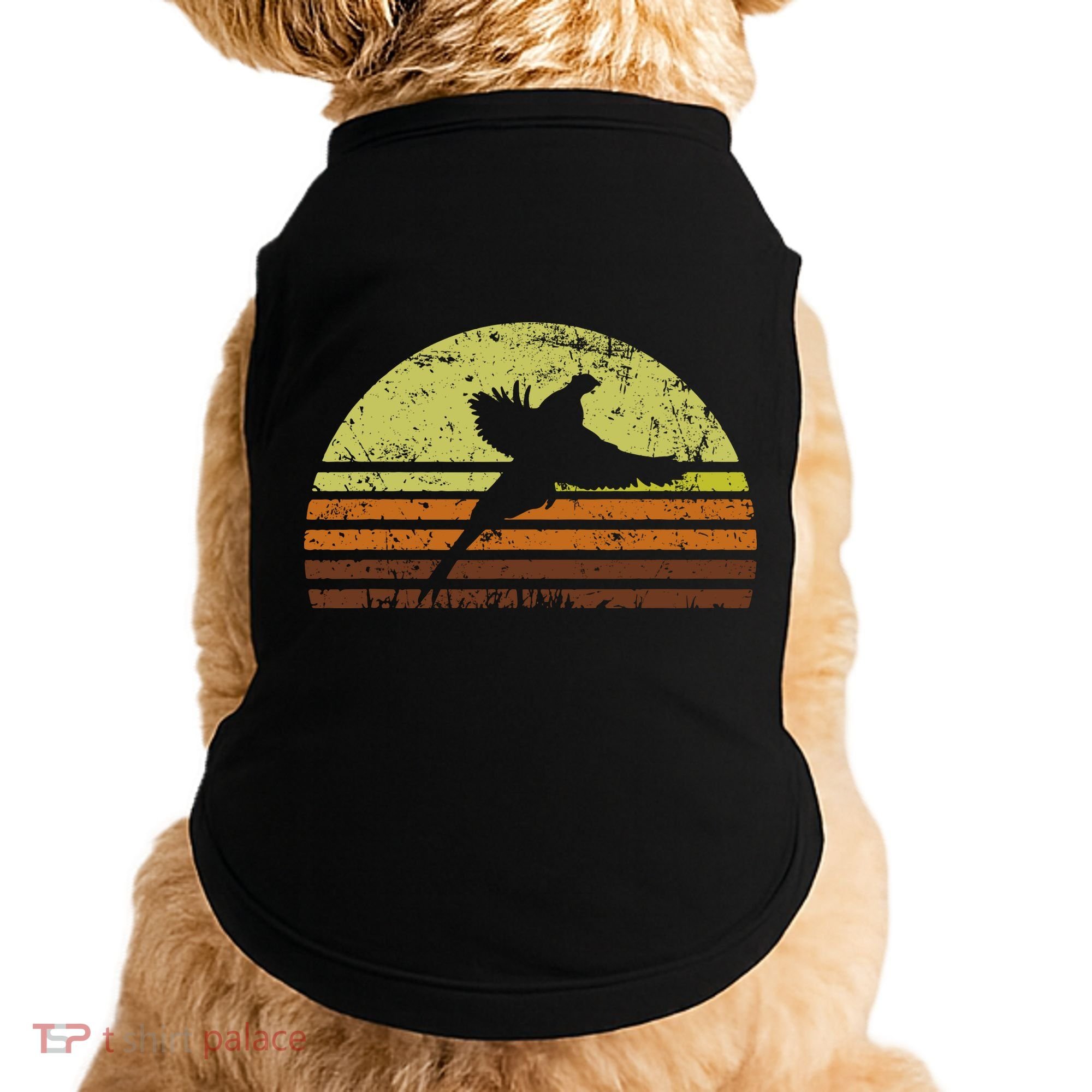 Pheasant Hunting South Dakota Upland Bird Game Hunter Retro Doggie Tank