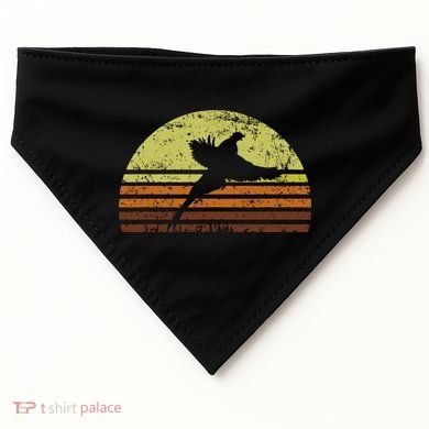 Pheasant Hunting South Dakota Upland Bird Game Hunter Retro USA-Made Doggie Bandana