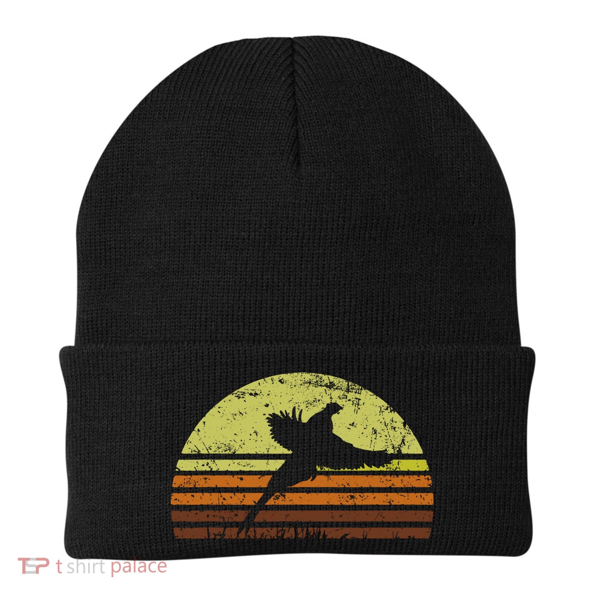 Pheasant Hunting South Dakota Upland Bird Game Hunter Retro Beanie