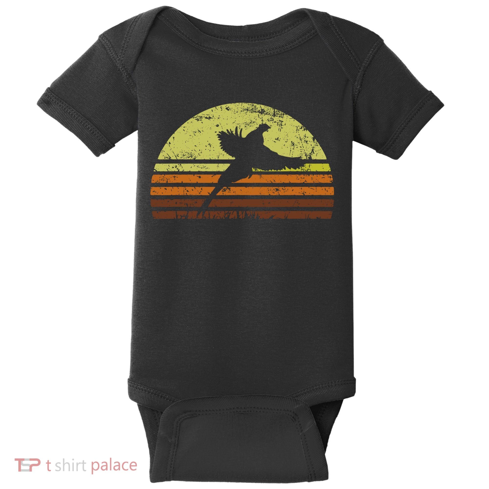 Pheasant Hunting South Dakota Upland Bird Game Hunter Retro Baby Bodysuit