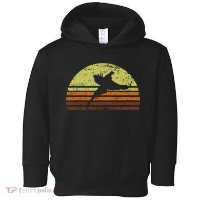 Pheasant Hunting South Dakota Upland Bird Game Hunter Retro Toddler Hoodie