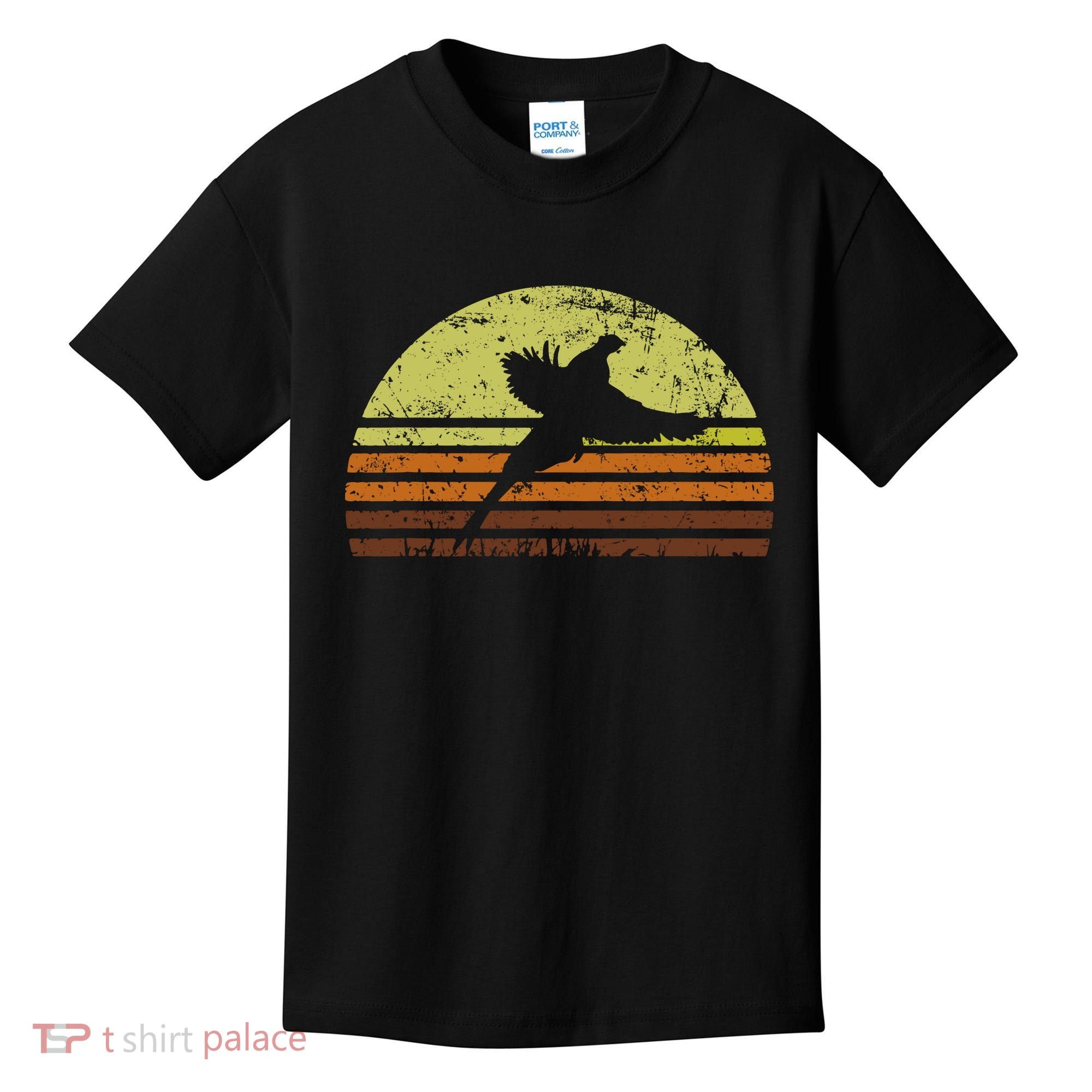 Pheasant Hunting South Dakota Upland Bird Game Hunter Retro Kids T-Shirt