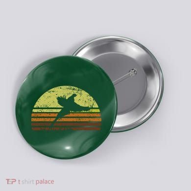 Pheasant Hunting South Dakota Upland Bird Game Hunter Retro Button