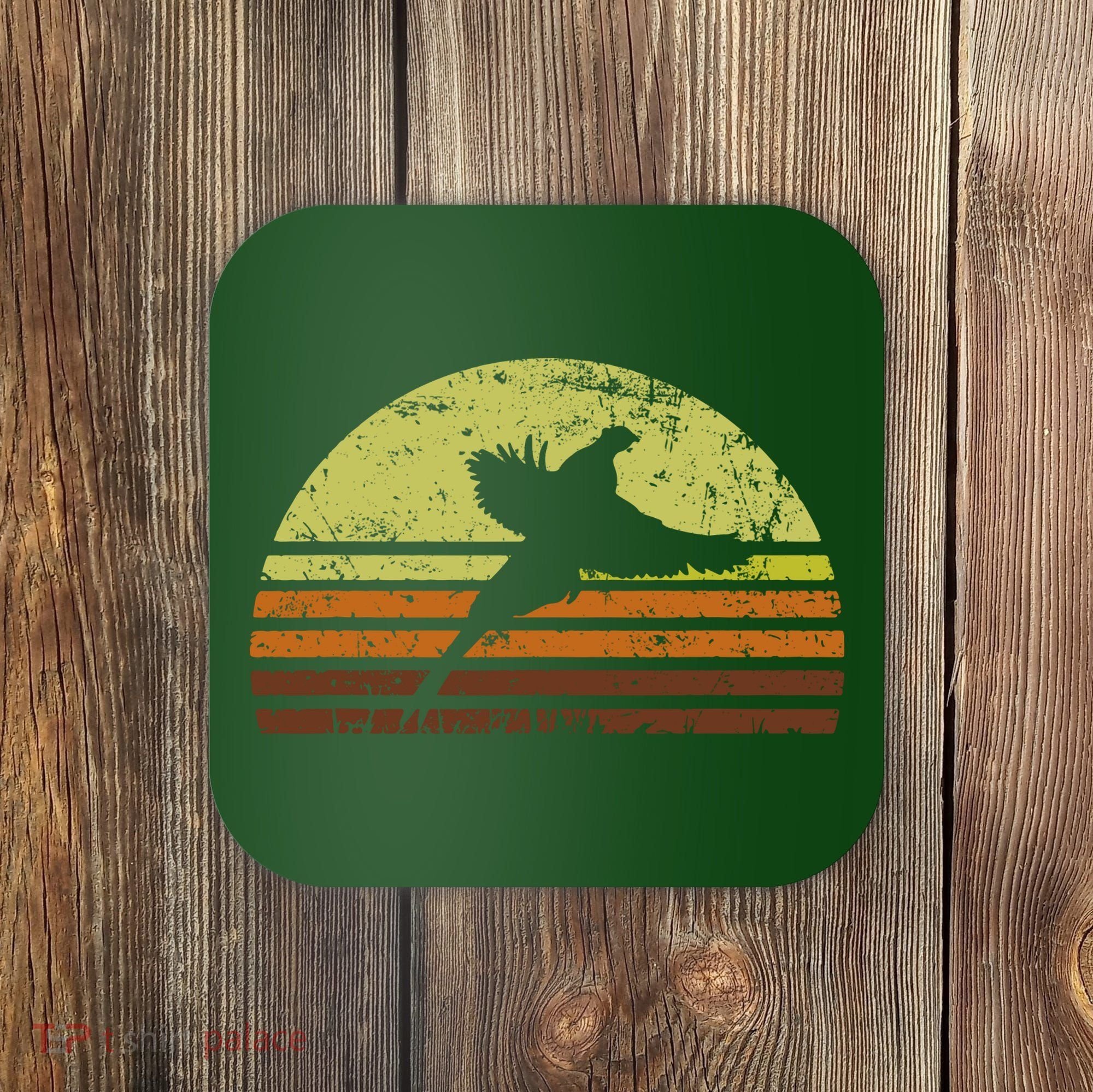 Pheasant Hunting South Dakota Upland Bird Game Hunter Retro Coaster