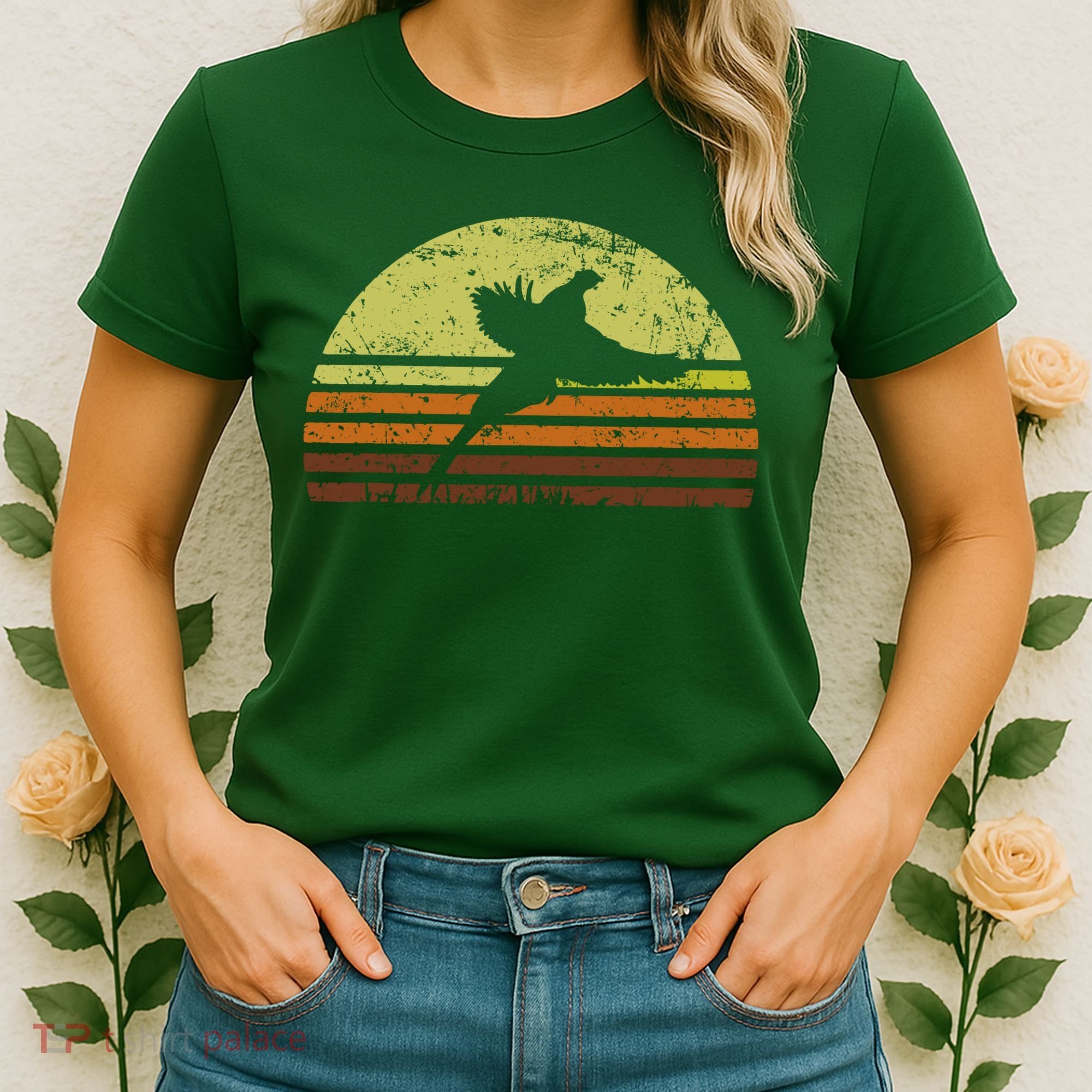 Pheasant Hunting South Dakota Upland Bird Game Hunter Retro Women's T-Shirt