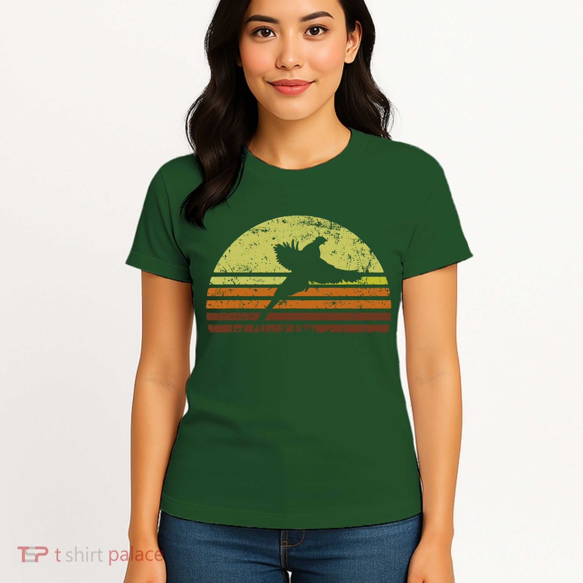 Pheasant Hunting South Dakota Upland Bird Game Hunter Retro Women's T-Shirt