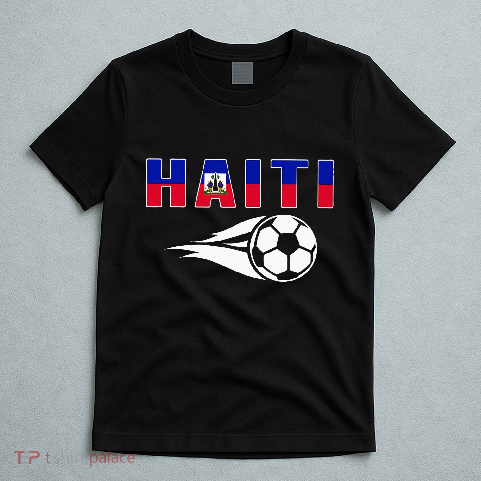 Proud Haiti Soccer Fans Jersey Haitian Flag Football Lovers T-Shirt