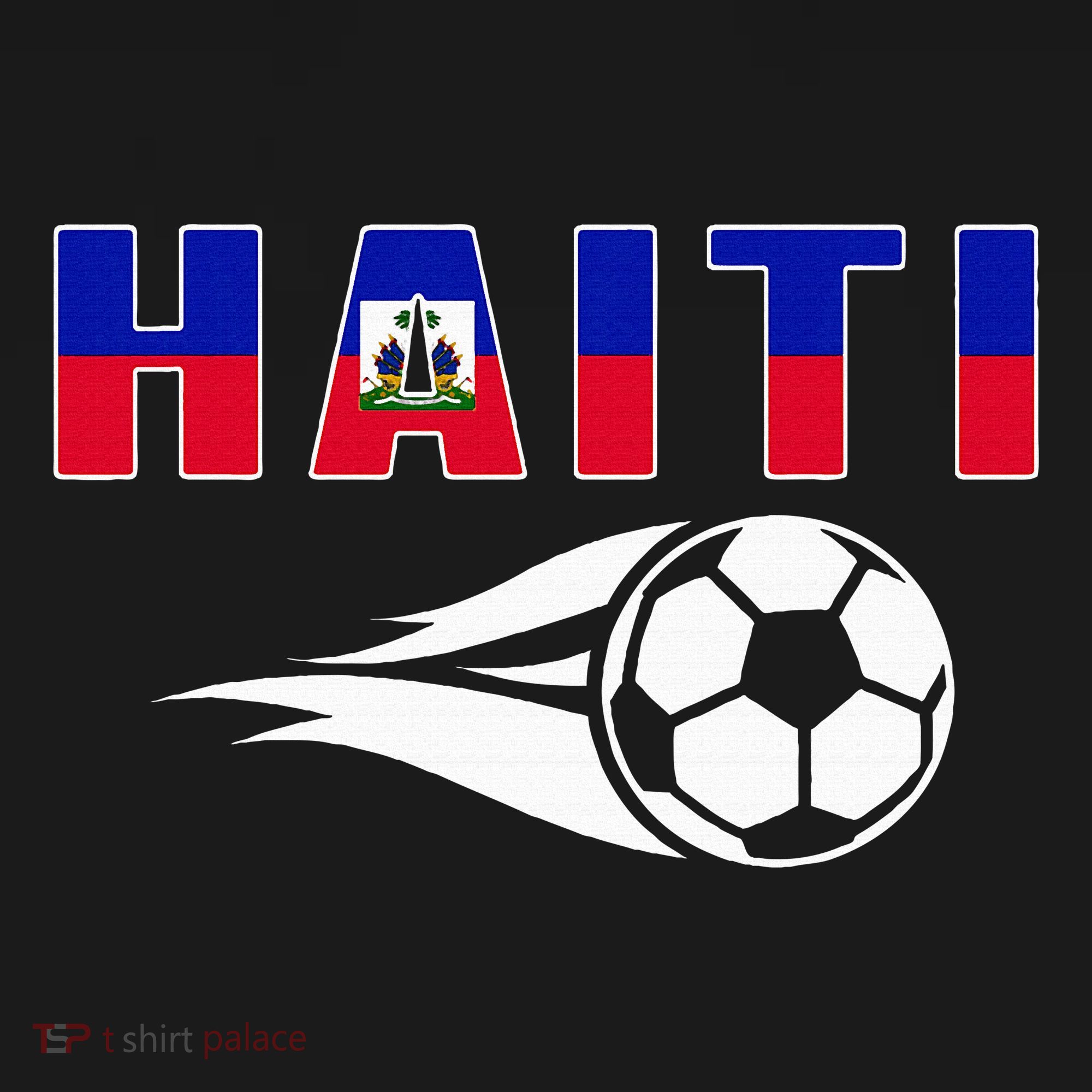 Proud Haiti Soccer Fans Jersey Haitian Flag Football Lovers T-Shirt