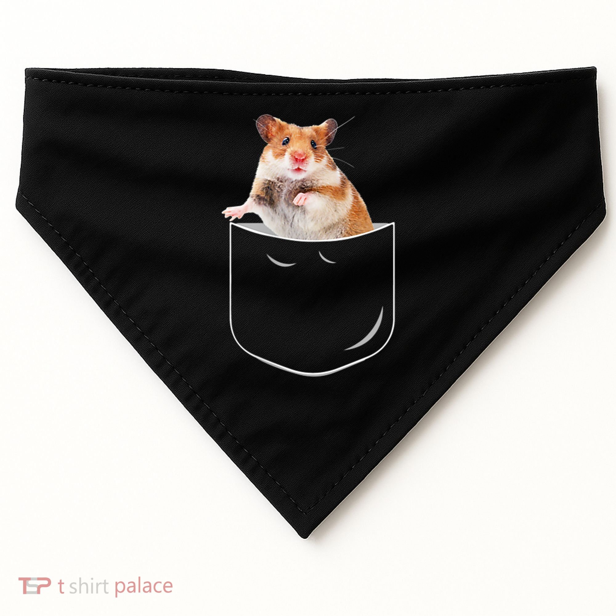 Pocket Hamster Shirt, Funny Hamster In Pocket Gift Tshirt TShirt USA-Made Doggie Bandana