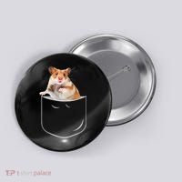 Pocket Hamster Shirt, Funny Hamster In Pocket Gift Tshirt TShirt Button thumb 0