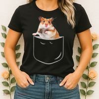 Pocket Hamster Shirt, Funny Hamster In Pocket Gift Tshirt TShirt Women's T-Shirt thumb 2
