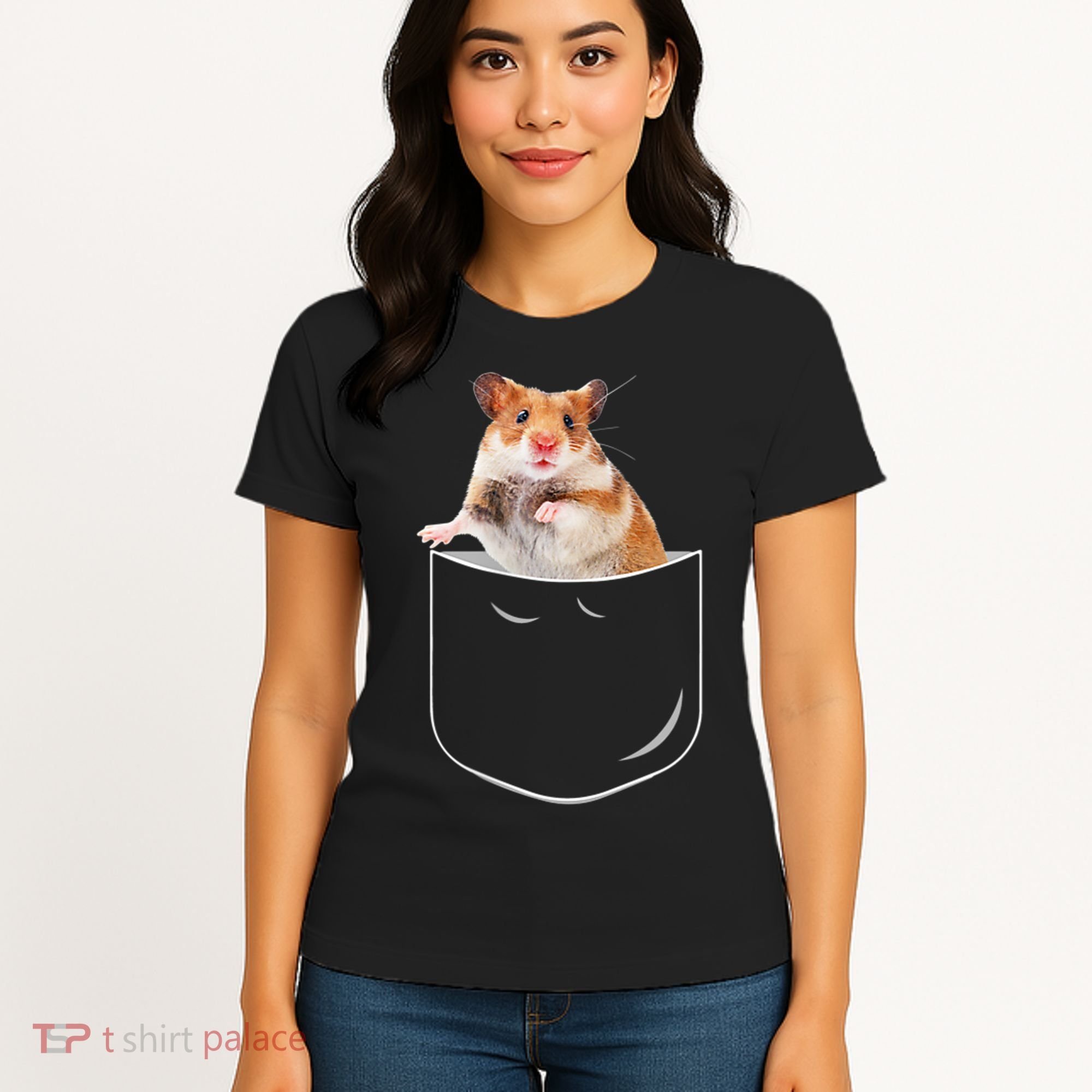 Pocket Hamster Shirt, Funny Hamster In Pocket Gift Tshirt TShirt Women's T-Shirt