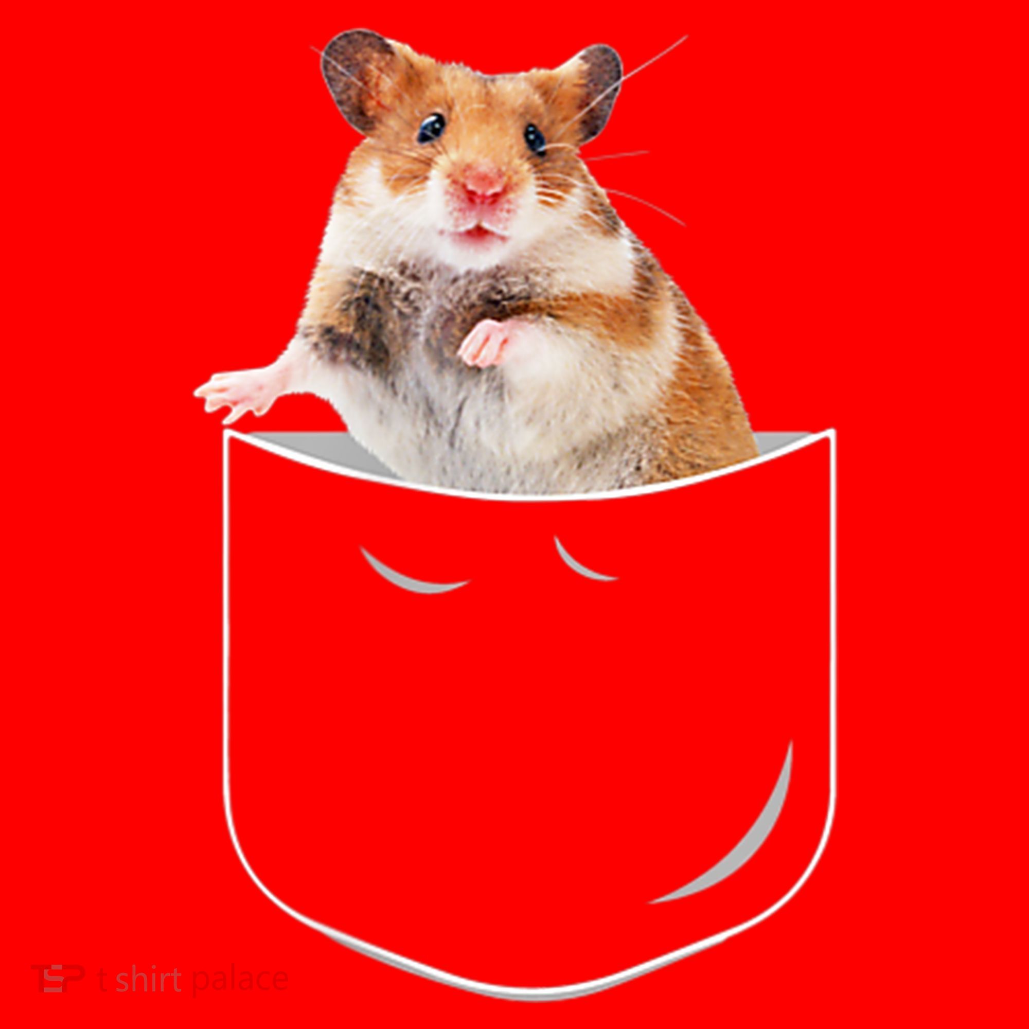 Pocket Hamster Shirt, Funny Hamster In Pocket Gift Tshirt TShirt Santa Hat