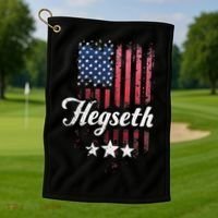 Pete Hegseth Secretary Of Defense Trump Pick Maga Support Golf Towel thumb 1