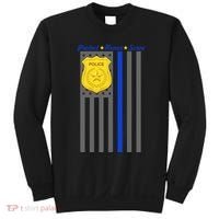 Protect Honor Serve Blue Striped Police Flag Sweatshirt thumb 0