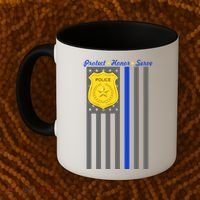 Protect Honor Serve Blue Striped Police Flag Coffee Mug thumb 2