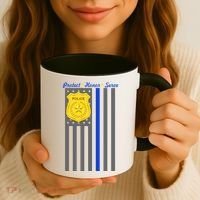 Protect Honor Serve Blue Striped Police Flag Coffee Mug thumb 3
