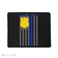 Protect Honor Serve Blue Striped Police Flag Mousepad thumb 0