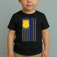 Protect Honor Serve Blue Striped Police Flag Toddler T-Shirt thumb 2