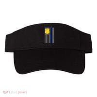 Protect Honor Serve Blue Striped Police Flag Visor thumb 0