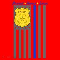 Protect Honor Serve Blue Striped Police Flag Santa Hat thumb 1