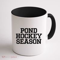 Pond Hockey Season Gift Coffee Mug thumb 1