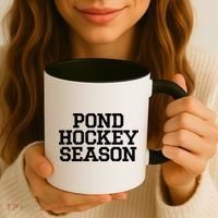 Pond Hockey Season Gift Coffee Mug thumb 3