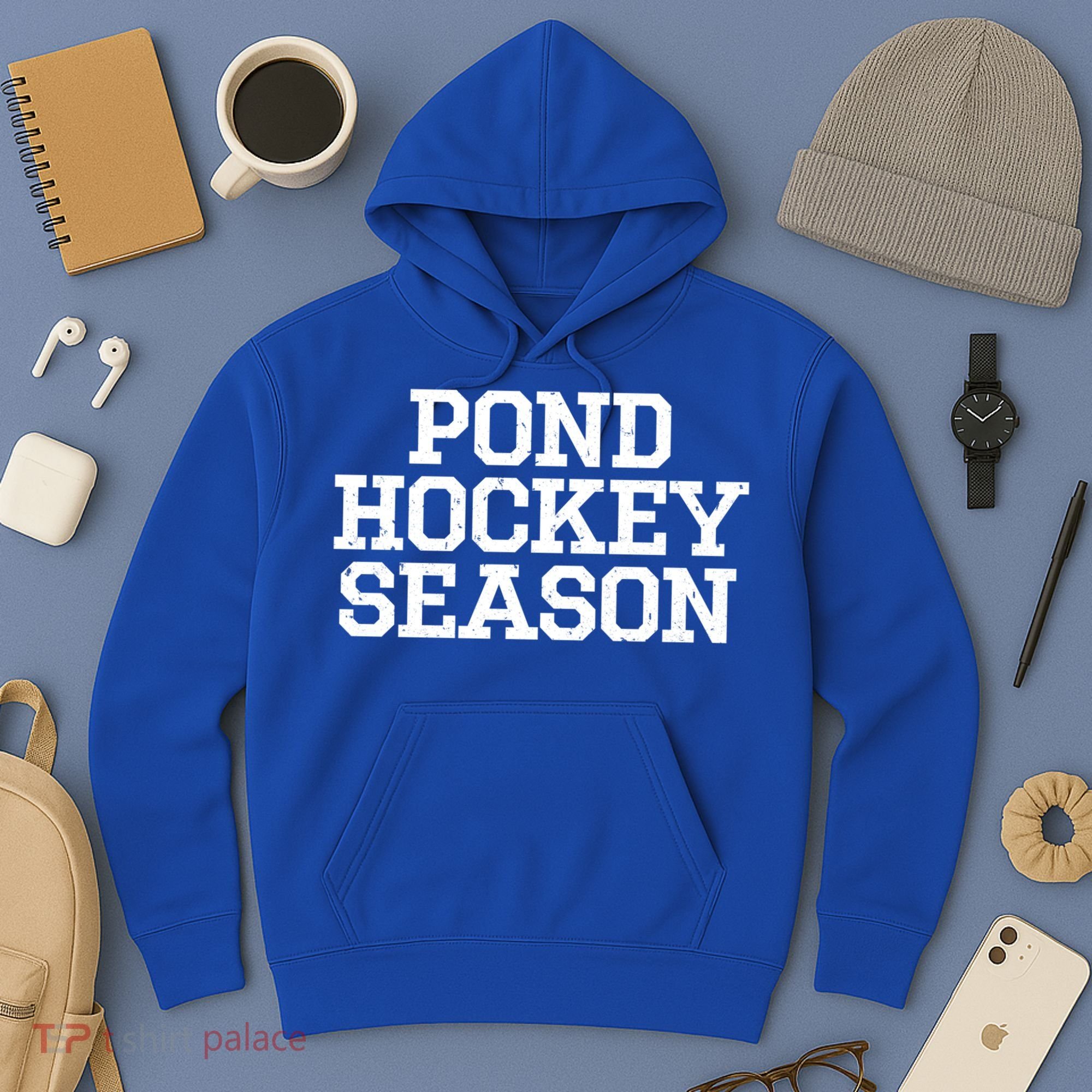 Pond Hockey Season Gift Hoodie