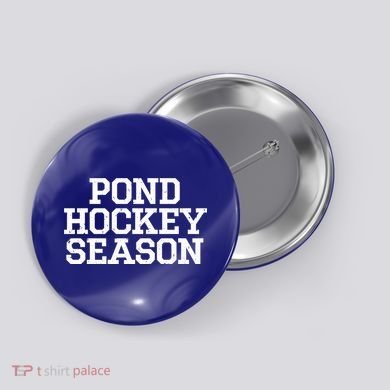 Pond Hockey Season Gift Button
