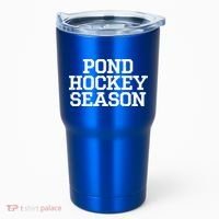 Pond Hockey Season Gift Tumbler thumb 0