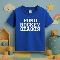 Pond Hockey Season Gift Toddler T-Shirt thumb 3