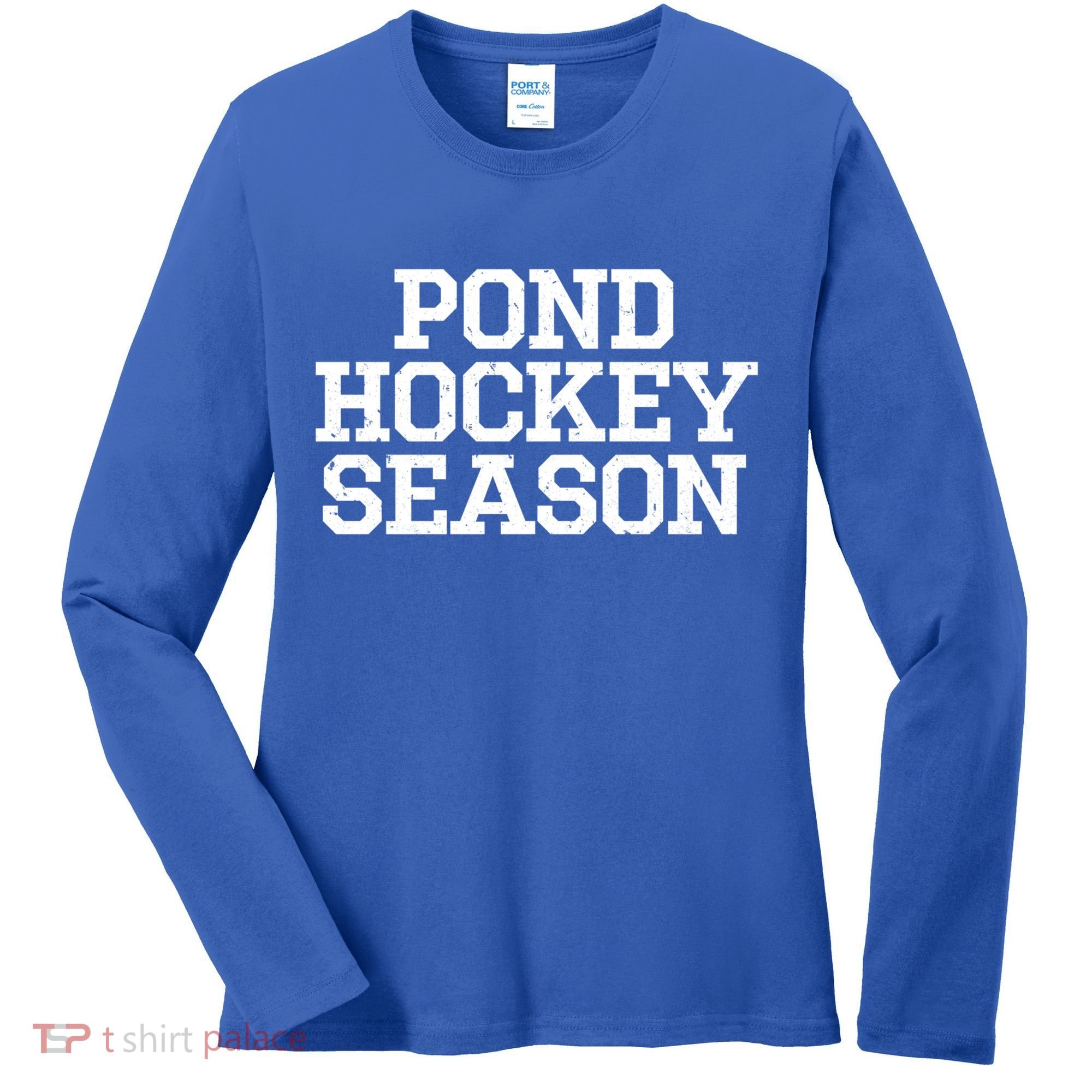 Pond Hockey Season Gift Women's Long Sleeve Shirt