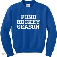 Pond Hockey Season Gift Kids Sweatshirt thumb 0