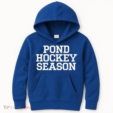 Pond Hockey Season Gift Kids Hoodie