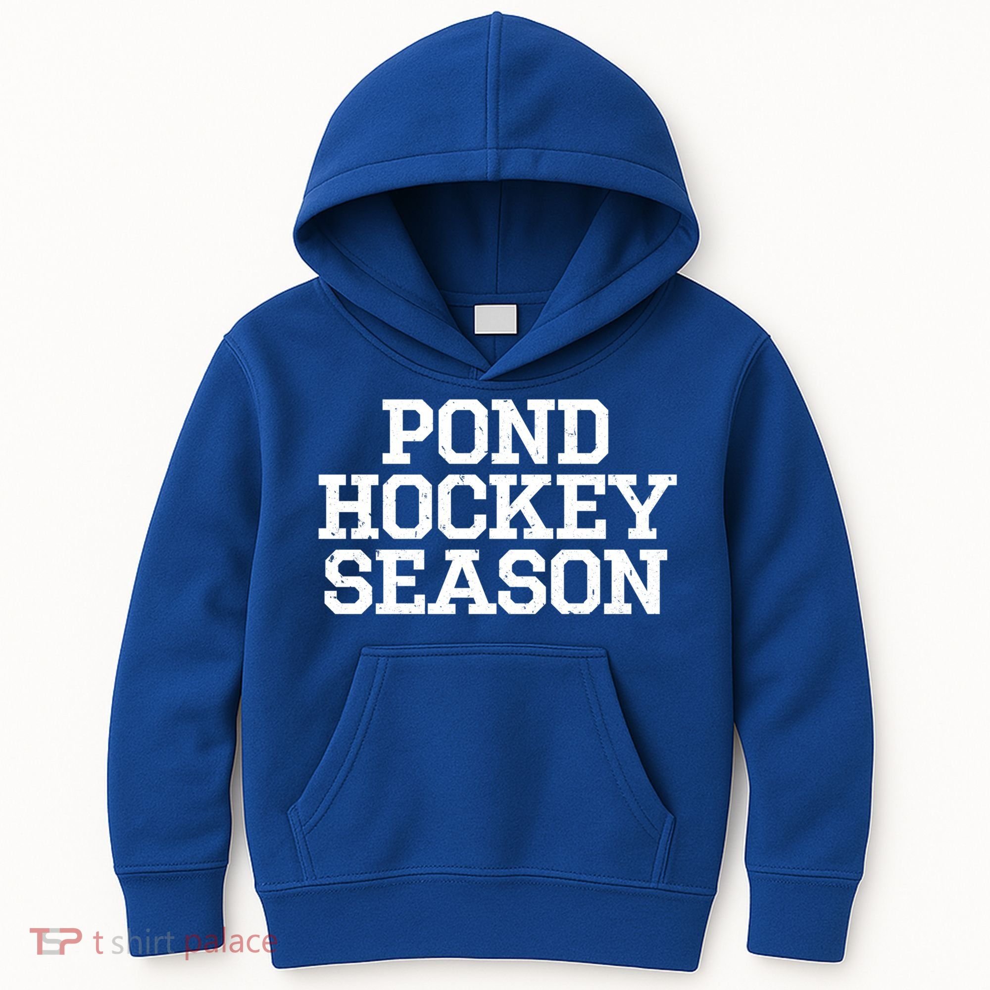 Pond Hockey Season Gift Kids Hoodie