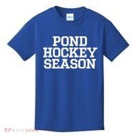 Pond Hockey Season Gift Kids T-Shirt thumb 0